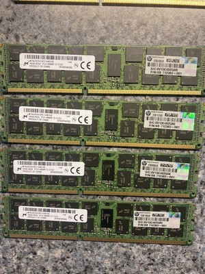4 LOT - 16GB PC3-14900R DDR3L-1866MHz ECC Reg Server Memory RAM