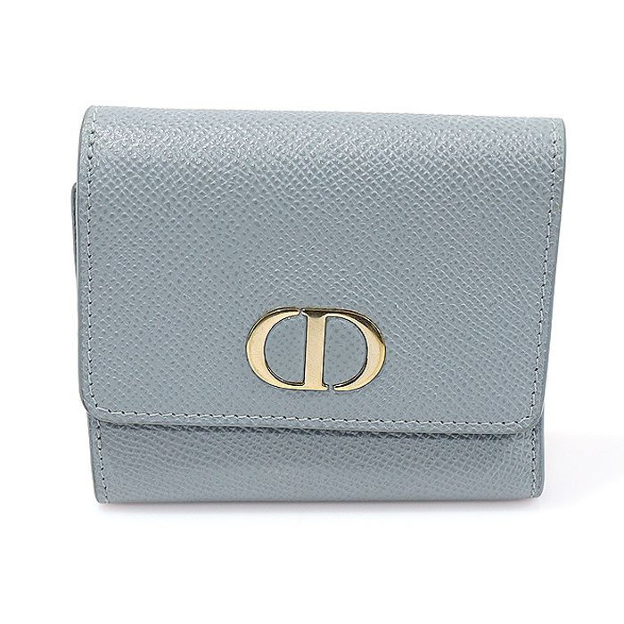 Dior 30 Montaigne Lotus Wallet in Cloud Blue Calf S2057OBAE