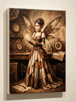#ad Steampunk Fairy Princess Fantasy Canvas Print 12x16 UV Printed Wall Art Decor $49.90