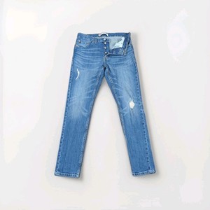 Levi’s Women’s Size 18 Reg 501 Skinny Jeans Distressed Medium Wash Button Fly