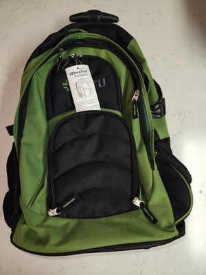 Green and Black Wheeled Backpack Port Authority 