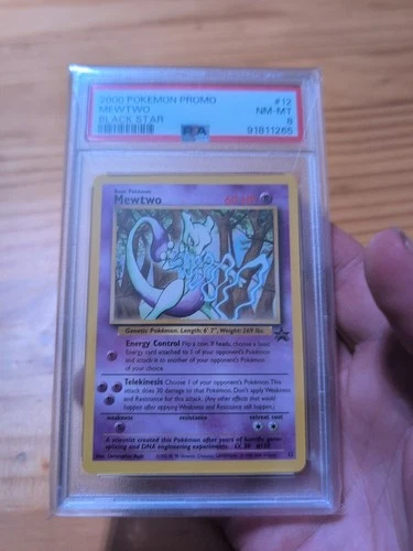 Pokémon Mewtwo Black Star Promo #12 Graded PSA 8 Nintendo Power 131 WOTC 2000