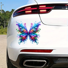 2 Pcs Colorful and Vivid Butterflies Funny Car Bumper Sticker,6 Inch Vinyl Decal