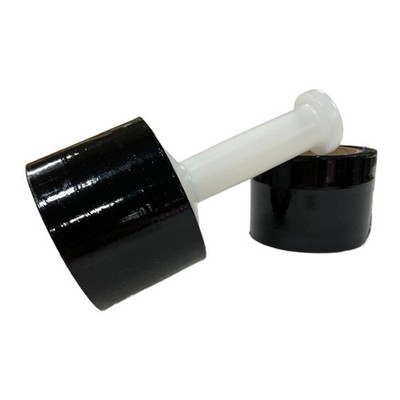 3'' in. x 1000FT 80 Gauge 18 Rolls Stretch Shrink Film Hand Wrap + Handle Black