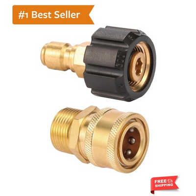 #ad Pressure Washer Quick Connect Fittings Quick Connect Kit M22 14mm to 3 8 Inc... $17.09