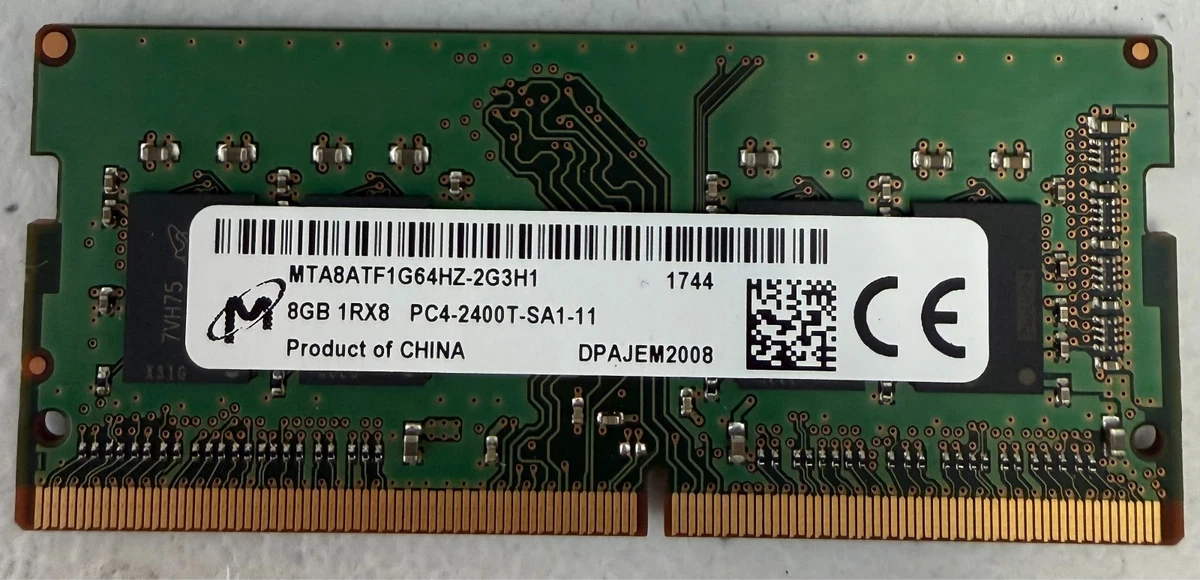 Micron PC4-19200 (DDR4-2400) Bus Speed Computer RAM 8 GB Total