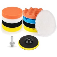 150Mm PolierschwäMme Pads Set 11Tlg Auto Polieren Schleifen Wachsen Polierpad...