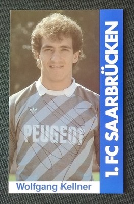 B586 Wolfgang Keller 1. FC Saarbrücken 80er Autogrammkarte original signiert