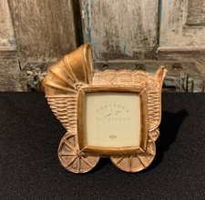 Russ Baby Photo Picture Frame Carriage Buggy Vintage Look Boy Girl
