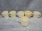 Lot of 6 vintage white Milk Glass Coffee Tea Cup MUGS different brands & styles