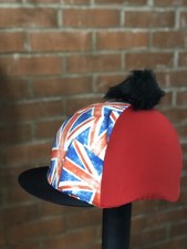 Union Jack 🇬🇧 Horse riding hat Cover silk For A Skull Cover 🇬🇧