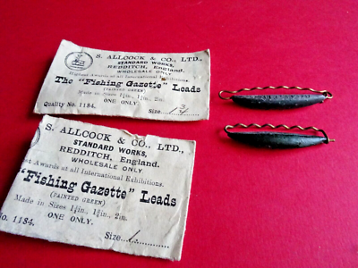 2X SCARCE EARLY VINTAGE ALLCOCK FISHING GAZETTE LEADS IN RELATED PACKETS | eBay UK 2X SCARCE EARLY VINTAGE ALLCOCK FISHING GAZETTE LEADS IN RELATED PACKETS | eBay UK