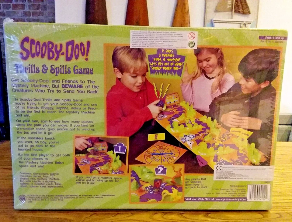 Scooby Doo Electronic Talking Thrills and Spills Board Game Pressman Sealed 2002 - Image 2 of 4