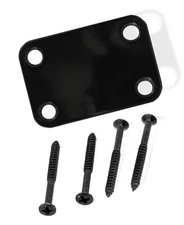 Neck Plate Electric 1 3/4 x 2 1/2 Medium Wide Black 081012BK