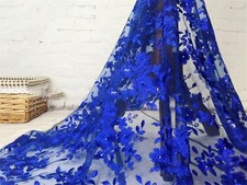 Floral Dress Costume Tulle Embroidery Bridesmaid Wedding Gown DIY Lace Fabric 1Y