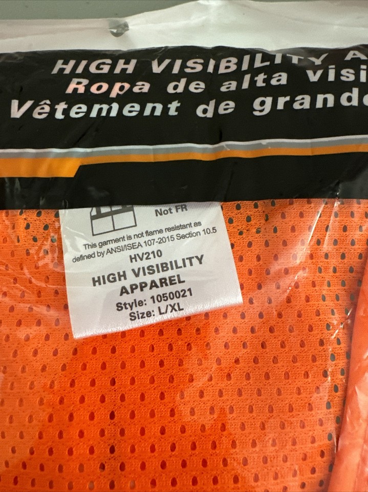 Body Guard Safety Gear Vest High Visibility Mesh New HV210 L/XL eBay