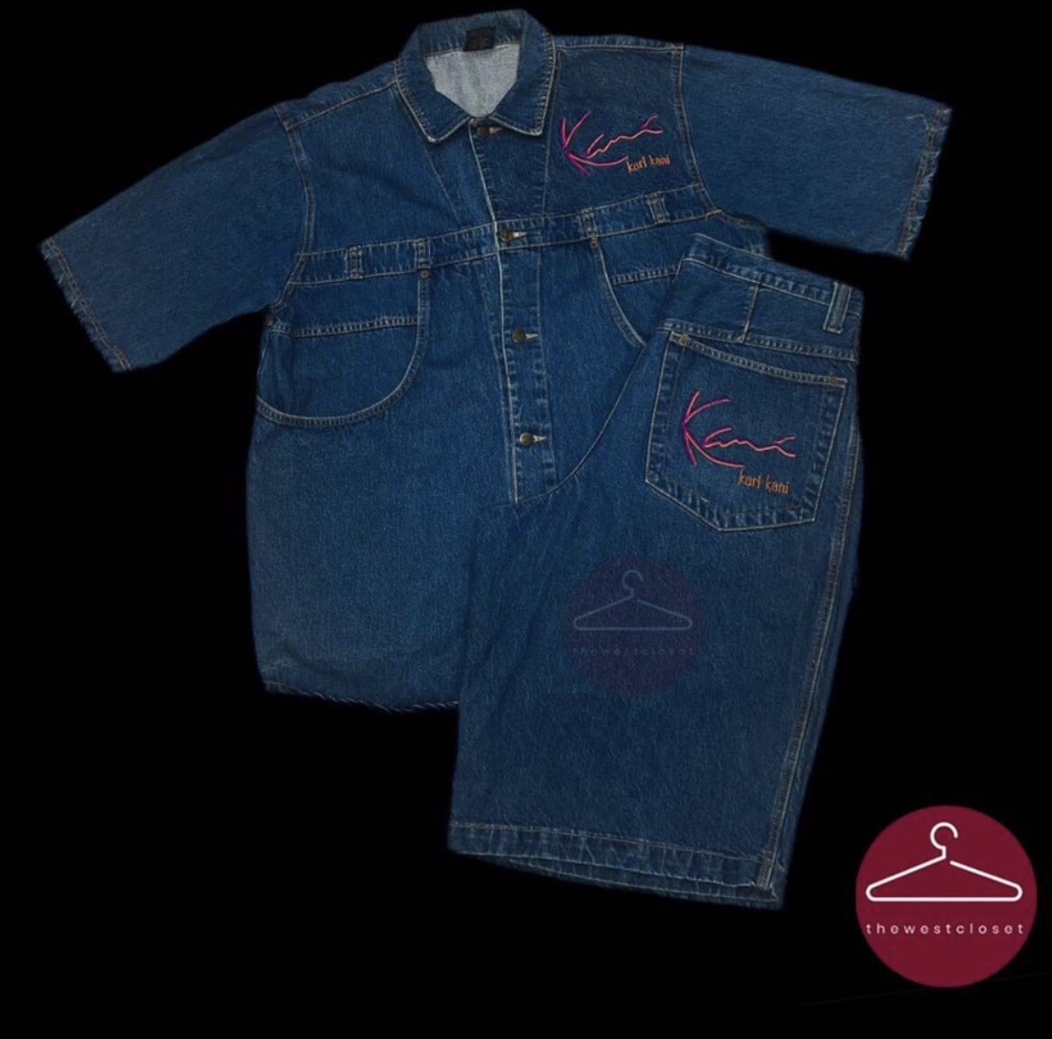 Karl Kani Vintage 90s Tupac Denim Set 90s Hip Hop Grail XL