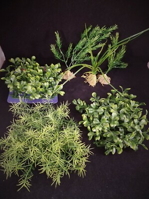 Lot of 3 Marineland Plant Mats and 3 Marineland Artificial Plants