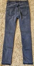 Boys Abercrombie  Fitch Skinny Jeans Black Distressed Sz 13/14 Long