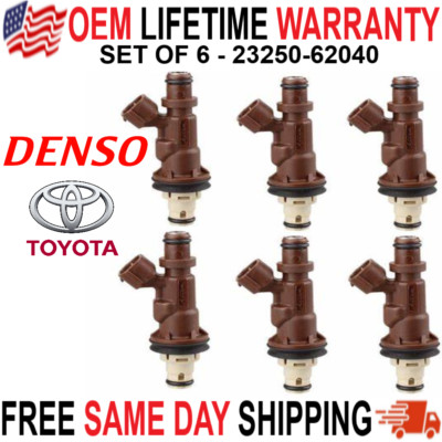 OEM NEW Denso x6 Fuel Injectors for 1999-04 Toyota Tacoma Tundra 4Runner 3.4L V6