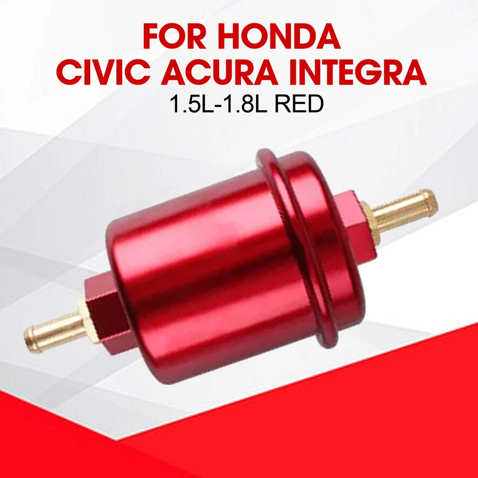 Filtro de combustible de gasolina de alto rendimiento rojo para Honda Civic Acura Integra 1,5 L-1,8 L Foto 2 de 4