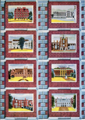 Paläste von E W Fenton London Transport 1955 Plakat auf Postkarte #63