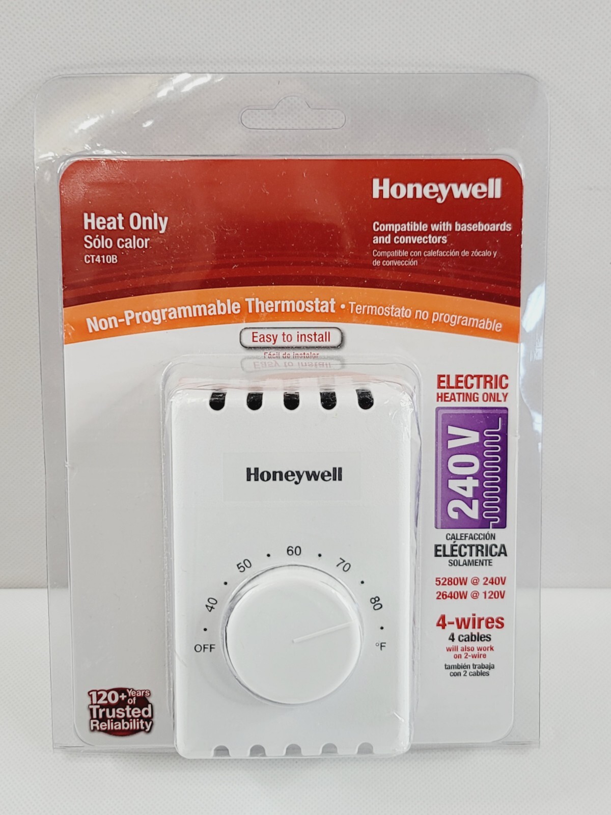 Honeywell Home CT410B1017 Electric Heat Thermostat 4-Wire - New Sealed  85267276603 | eBay