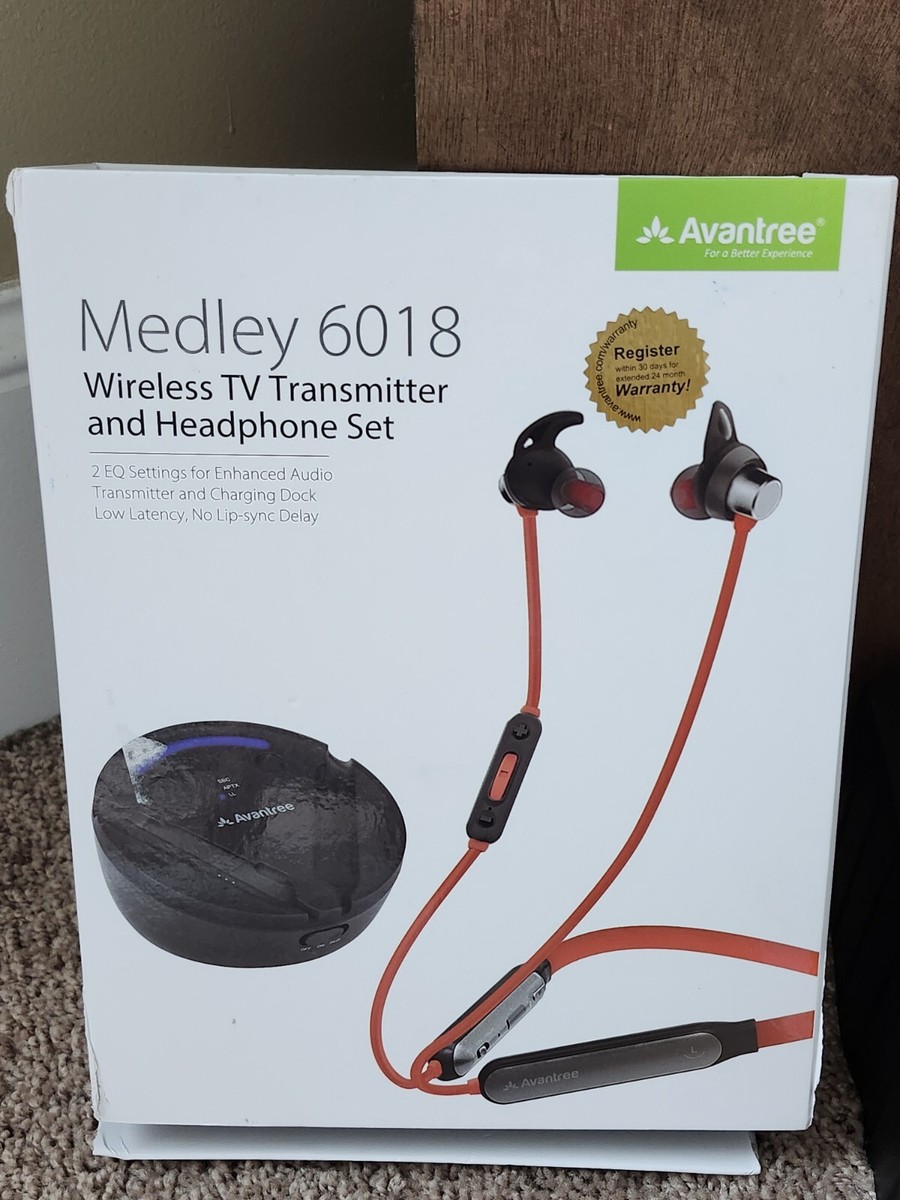 Avantree Medley Clear Wireless Earbuds for TV Listening with