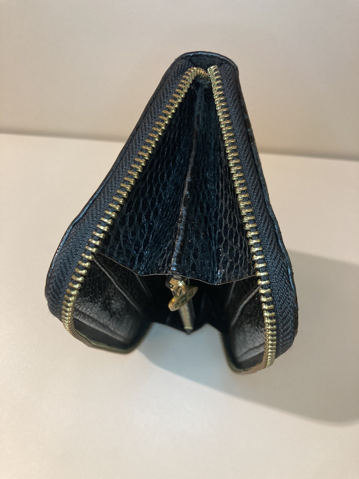 Tory Burch Black Python Embossed Ziparound Contin… - image 11