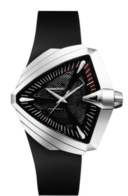 New Hamilton Ventura XXL Auto Black Dial Rubber Band Men's Watch