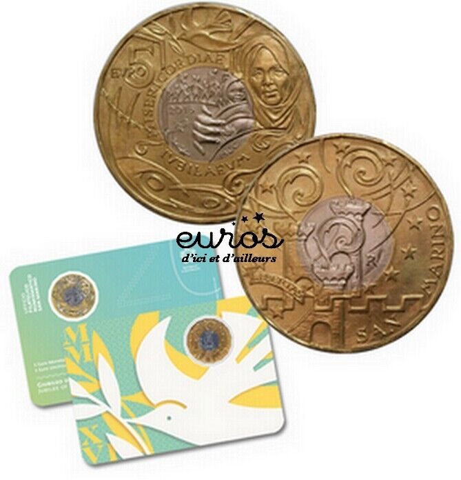 Coincard 5 euros SAINT MARIN 2016 - Jubilé de la Miséricorde  82 600 exemplaires