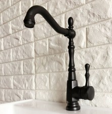 Bathroom Black Kitchen Sink Spout Basin Mixer Faucet Single Handle/ Hole Tap