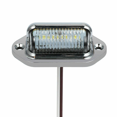 2x Universal Chrome 6 LED License Plate Tag Light Lamp For Truck SUV Trailer Van - Foto 6