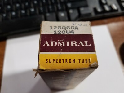 NOS vintage electron Admiral GE radio amplifier vacuum tube - 12BQ6GA 12CU6