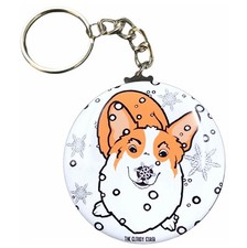 Corgi Dog Winter Snow Keychain Christmas Dog Key Ring Gift and Accessories