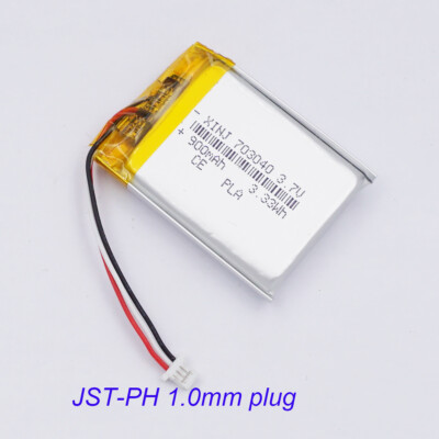 3.7V 900mAh 3.33Wh 703040 Lipo Battery 3Pin 1.0mm Connector For