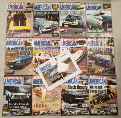 Classic American Car Magazine Issue 177-188 Full Year 2006 Jan Feb Mar Apr May