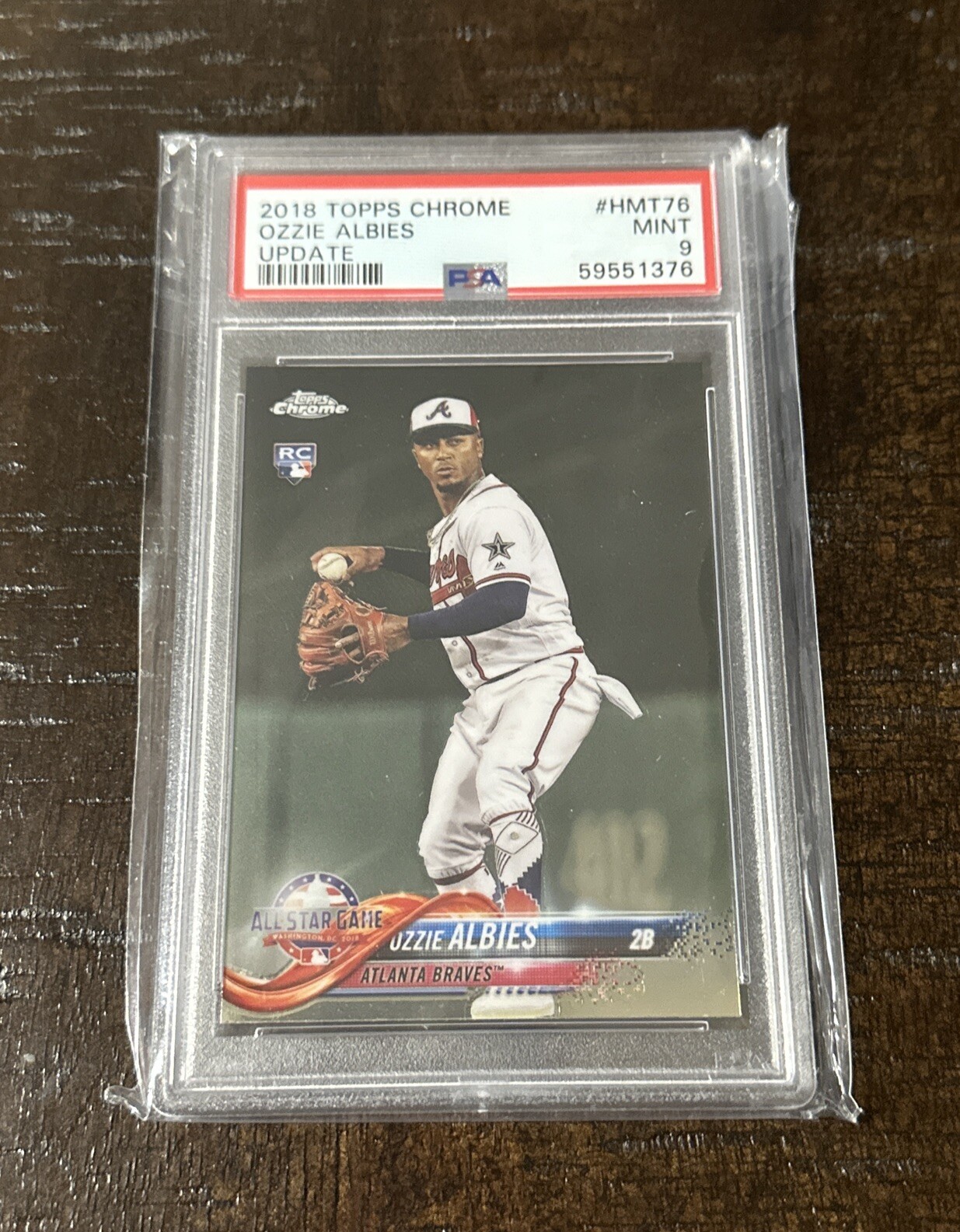 2018 Topps Chrome Update #HMT76 Ozzie Albies RC Rookie PSA 9 MINT BRAVES