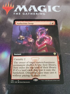 Mtg. 2x Audacious Swap. Extended Art. Streets of New Capenna. Nm
