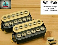 G.M. Fat Head Humbucker Set (50mm,52mm) Zebra