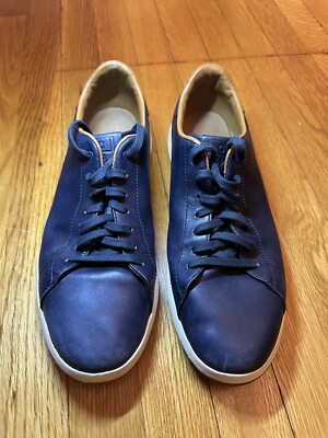 Cole Haan GrandPro Tennis Blue Leather Cushioned C22586 Men