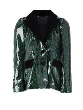 Marc Jacobs Women's Sequins Blazer Green Size 4 Us