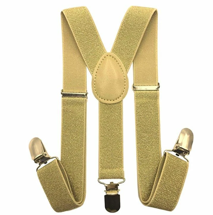 Metallic Gold toddler bow tie and suspenders set for baby, 5 to 6 years old boy - Image 3 of 4
