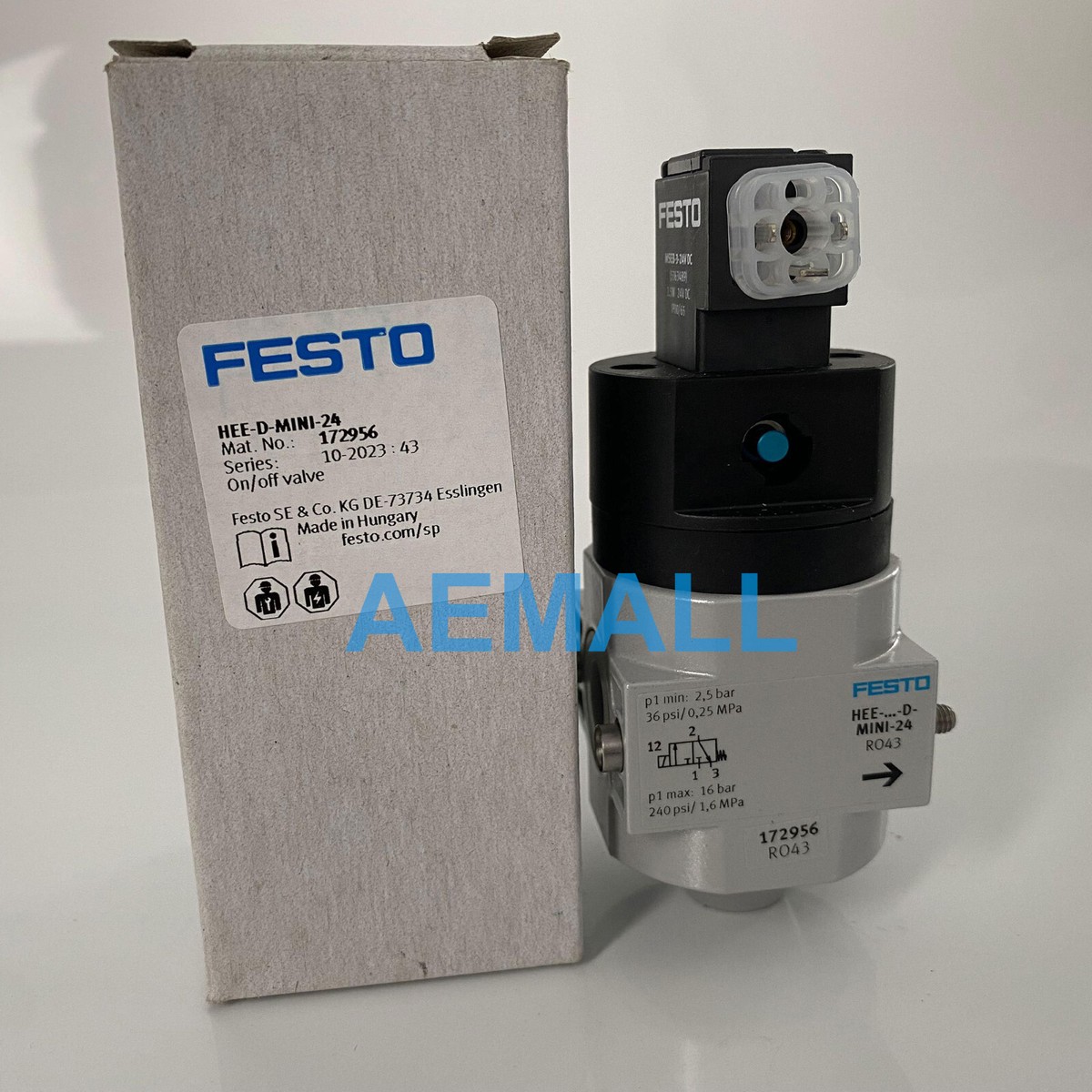 1pcs New IN BOX Festo HEE-D-MINI-24 172956 Shut off Valve On/off
