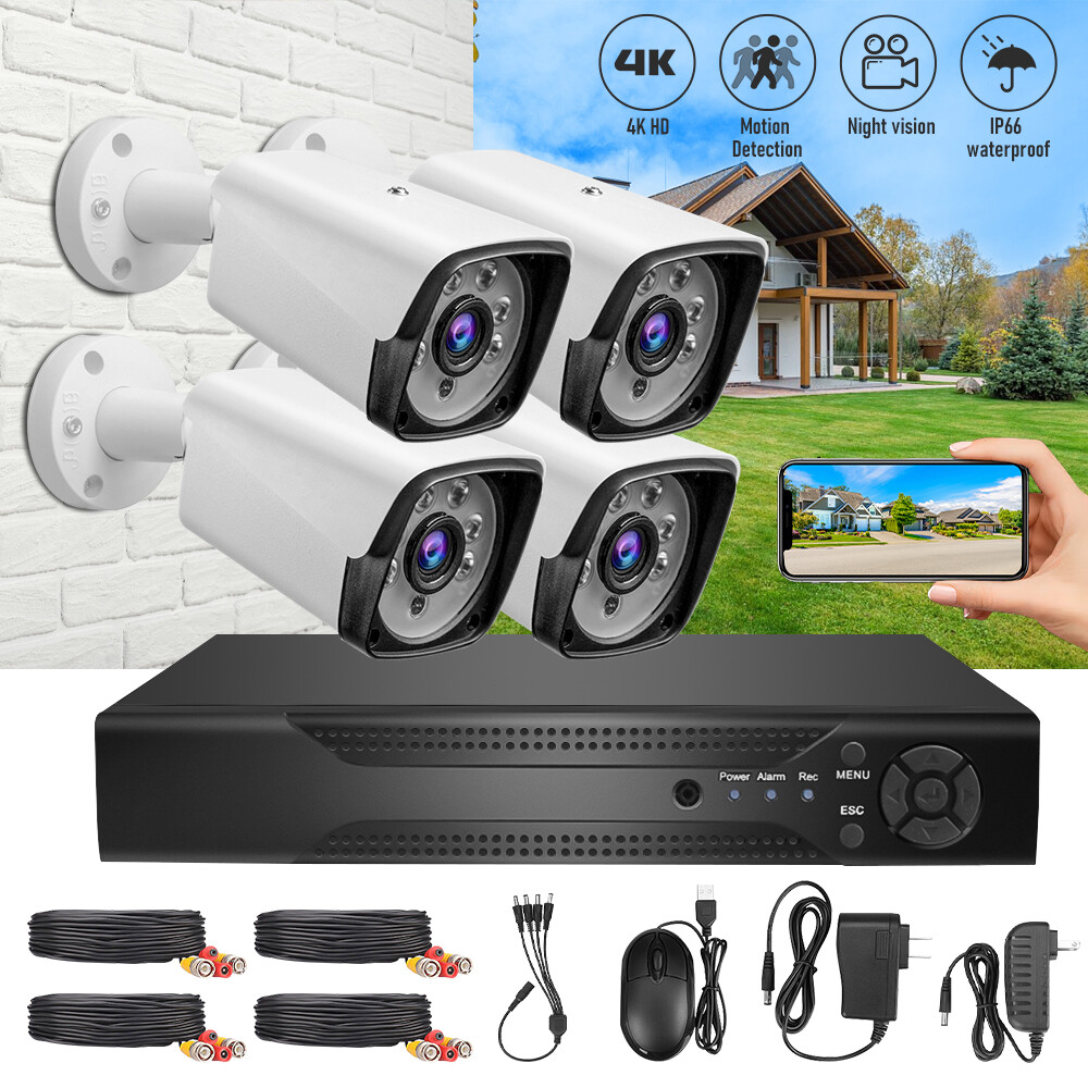House Camera 4CH DVR Home Security System 4K 5MP DVR X Outdoor
