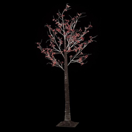 7ft Berry Effect Christmas Twig Tree Pre-lit 120 LED XMAS Lights Indoor/Outdoor