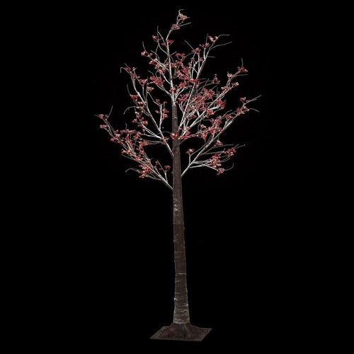 7ft Berry Effect Christmas Twig Tree Pre-lit 120 LED XMAS Lights Indoor/Outdoor - Picture 1 of 6