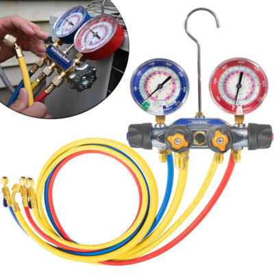 #ad #ad for Yellow Jacket 49968 4 Valve Test amp; Charging Manifold Gauge R 22 404A 410A $236.05