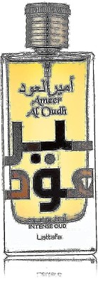 Lattafa Ameer Al Oud Intense Oud for Unisex Eau de Parfum Spray, 3.4 Ounce