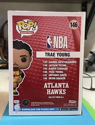 NIB 2022 Funko Pop! Hoops Hawks TRAE YOUNG Pop #146 Great Cond